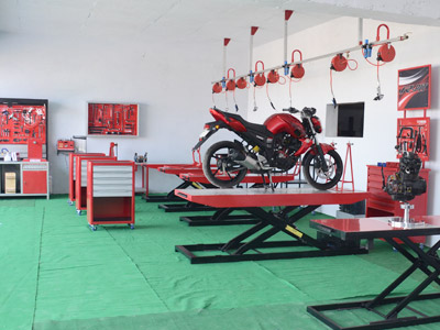 Garage Workshop Setup Two Wheeler Garage Equipments Special Service Tools RM Tools Enterprises